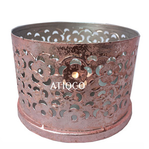 Atiqco Silver Bowl Iron Votive <b>Holder</b> Stylish Modern Metal Handmade Candle Stand <b>Tealight</b> <b>Holder</b> for Home Decoration - Product Image 6