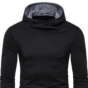 Hot sale 2021 Black Sweat Shirt with hood for Men as 100% Cotton / Polyester Fabric - Product Image 2