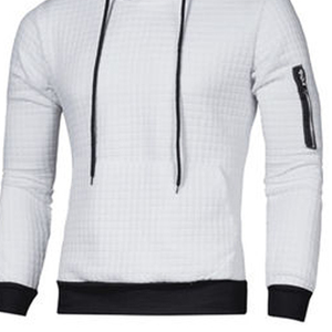 เสื้อฮู้ดสไตล์ย่นสีดำ Rib Haider สีเทาสำหรับผู้ชาย - Product Image 6