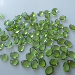 4mm 6mm Naturel Péridot Lisse Ovale Lâche Calibré Cabochons Fournisseur de Pierres Précieuses Boutique en Ligne Prix d'Usine pour le Sertissage de Bijoux - Product Image 1