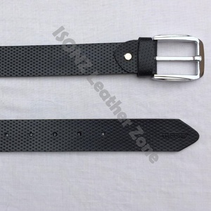 Ceinture en cuir pour hommes, cheveux sur le dessus - Product Image 2