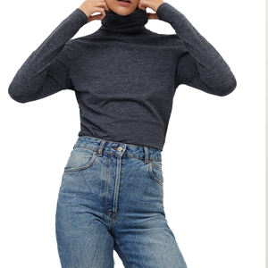 T-shirt femme manches longues OEM 2021 Automne Hiver, col rond, coupe ample, coton, taille unique, avec design personnalisé - Product Image 2