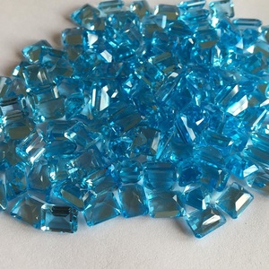 Piedra preciosa octagonal con certificación IGI de Topacio Azul suizo de grado AAA natural para accesorios de joyería - Product Image 3