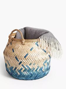 Panier de rangement multifonctionnel rustique en bambou et rotin, écologique, design tendance, fait à la main, capacité de 3 à 6 L, pour l'organisation de la maison - Product Image 4