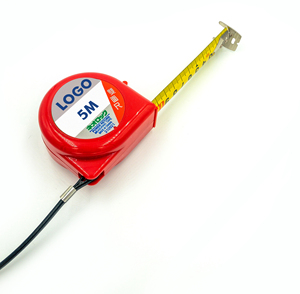 Ruban à mesurer rétractable de qualité supérieure 5 m avec logo personnalisé, verrouillage automatique et poignée en caoutchouc - Product Image 4