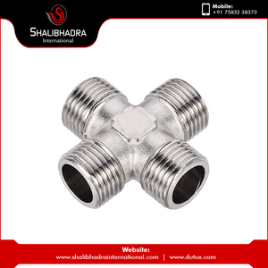 Raccord croisé mâle à quatre voies en laiton, directement de l'usine – Connexion filetée fiable pour les conduites d'eau et de gaz - Product Image 6