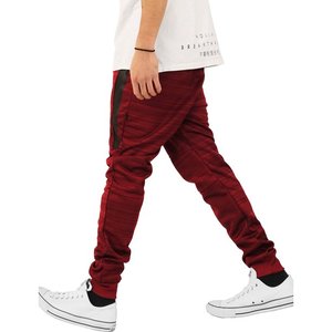 Pantalon de jogging moderne pour homme, coupe ajustée, décontracté, avec poches zippées et taille mi-élastique, logo personnalisable. - Product Image 2