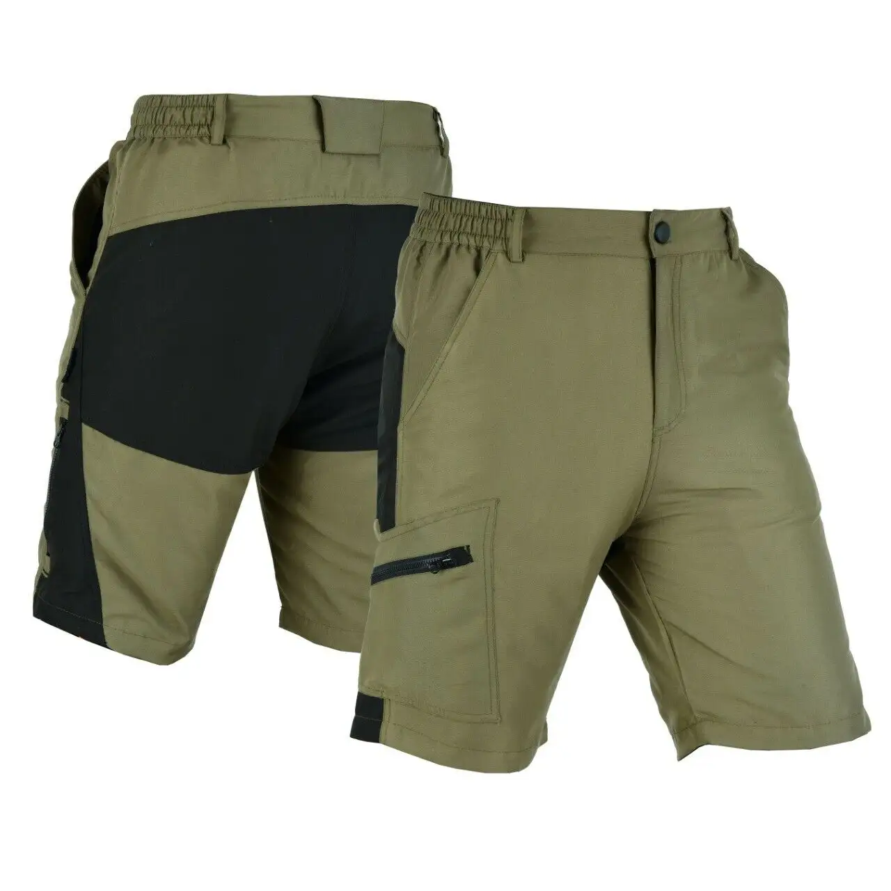 Pantalones cortos holgados con Lycra para hombre, cómodos, para bicicleta de montaña, CoolMax