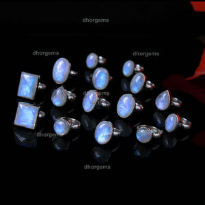 Lot de 15 pendentif en pierre de lune or naturelle, anneau pour le nez pendant, mamelon rampant, cabochon en pierre précieuse - Product Image 4