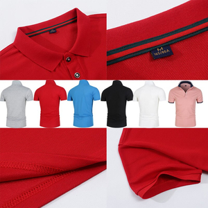 ชุดเสื้อโปโลแขนสั้น2ชิ้นสำหรับผู้ชายฤดูร้อนชุดกางเกงขาสั้นสีพื้นระบายอากาศพร้อมปิดเอวยางยืด - Product Image 6