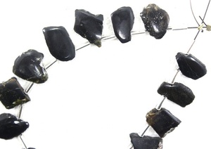 พลอยทัวร์มาลีนธรรมชาติ15ชิ้น,เครื่องประดับแฮนด์เมดทำจากหยาบขัดรูปทรงไม่สม่ำเสมอ - Product Image 2