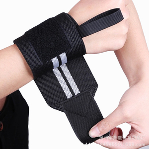 Precio de fábrica ajustable Nylon gimnasia Fitness ejercicio muñequeras cómodo duradero con logotipo personalizable - Product Image 2
