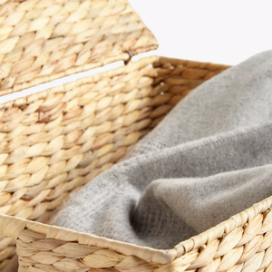 Cesta de lavandería de bambú ecológica al por mayor con tapa para decoración del hogar - Product Image 3