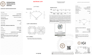 Diamante sintético certificado por IGI, 1 quilate, Color G, HPHT - Product Image 2