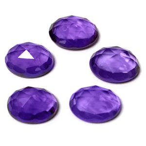 Trending 3X5 MM Loose Faceted Purple Oval Amethyst Gemstone Natural Birthstone para febrero para joyería - Product Image 2