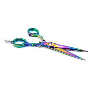 Ciseaux de coiffure arc-en-ciel, qualité professionnelle, en métal, réutilisables, outil de beauté, ciseaux de barbier, coupe de cheveux - Product Image 4