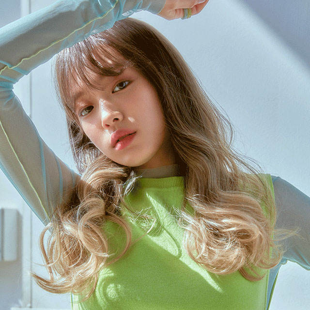 ombre ruffle perm jade fashion full wig - made in korea