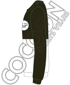 OEM nuevo 2024 Logo azul gris con blanco rayas sudadera tamaño personalizado invierno hombres cuello redondo sudaderas - Product Image 6