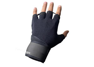 Gants de sport en néoprène antidérapants à demi-doigts, surface en silicone respirante pour la musculation, l'entraînement physique, unisexe, avec bandages de poignet - Product Image 5