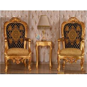 Sillas de Estilo Francés para Dormitorio, Sillas de Esquina Antiguas Talladas a Mano para Sala de Estar, Sillas de Salón de Estilo Tradicional, Canadá - Product Image 1