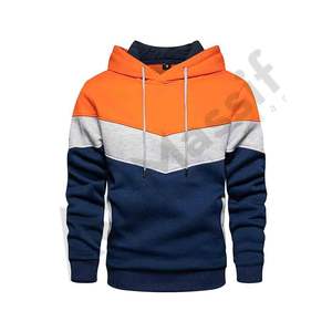 High Quality Custom Men's Gym Hoodies Oversized Polyester/Cotton Embossed Puff Washed Stand Rhinestone Embroidery <b>Long</b> Solid - Product Image 3