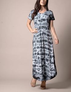 2025 inde fait à la main 100% rayonne tissu cravate teinture plage porter à manches courtes avec poche longue caftan pour les femmes cadeau pour elle - Product Image 3