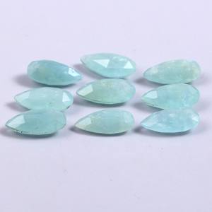 ลูกแพร์ Briolette พลอยพลอยสีเขียวธรรมชาติขนาด30X10มม. สำหรับทำเครื่องประดับ - Product Image 3