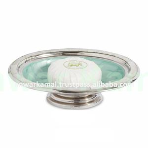 การออกแบบที่ไม่ซ้ำกันโลหะจานสบู่ทรงกลมเคลือบเหล็กแม่ของมุกขอบตกแต่งที่วางจานสบู่ - Product Image 6