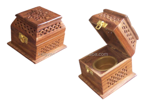Wooden <b>Incense</b> Resin & <b>Cone</b> burner Wood Agarbatti <b>Incense</b> Stick Box and Dhoop Stand Ash Catcher Handicraft <b>Incense</b> Holder - Product Image 5