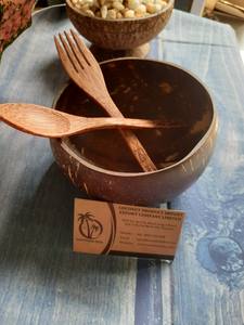 Portable Eco-Friendly Travel Cutlery Set Wooden Dinnerware and Utensils Made From <b>Agricultural</b> <b>Waste</b> - Product Image 4