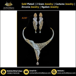 Nigérian Américain Diamant Bracelet Collier Ensemble Élégant Bijoux Africains pour Mariages Fêtes Fiançailles Anniversaires Cadeau - Product Image 6