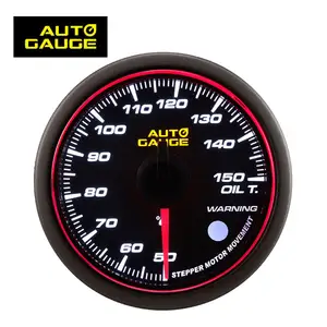 52mm 60mm White Amber LED Display Light Weight Plastic Rims Simple Function Display 150C Racing Oil Temperature Meter Automobile