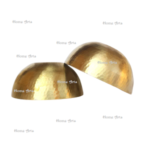 Lot de 2 bols à nourriture martelés en laiton de la plus grande qualité, bol de service de bonbons de forme ronde pour fournisseur en gros - Product Image 4