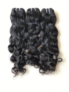 100% extensions de cheveux indiens bouclés alignés sur des cuticules cambodgiennes brutes Double trame à la machine vendeur en gros pour des paquets de donneurs uniques - Product Image 6