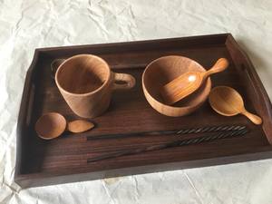 Chất lượng cao keo cà phê bằng gỗ bia Mugs/Gỗ tự nhiên uống cup với nắp xử lý cho đồ ăn quà tặng trang trí nội thất - Product Image 2