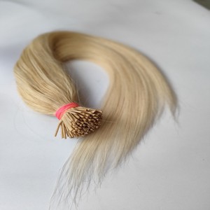 Extensiones de cabello rubio con punta en U, cabello de alta calidad con cutícula completa, venta al por mayor - Product Image 3
