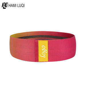 Banda circular de cadera con logotipo personalizado 2025, venta al por mayor, banda elástica de tela de poliéster con lazo, herramienta de entrenamiento de resistencia a la cadera - Product Image 3