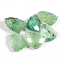 Kyanite Verte Naturelle de Haute Qualité, Forme Trillion, Certifiée, 7x10mm, Pierre Précieuse Facettée, Coupe Brillante, Iridescence Scintillante, Inde