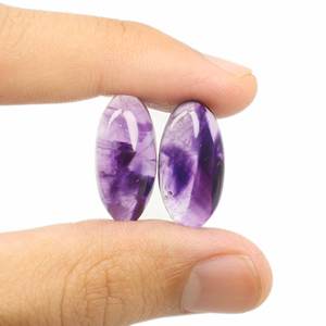 Natural púrpura estrella amatista suelta piedra preciosa suave cabujón 23x10-23x11mm tamaño ovalado para la fabricación de joyas - Product Image 4