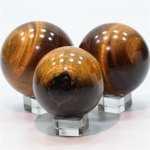 Esfera de ojo de tigre de alta calidad, bolas de piedras preciosas curativas naturales pulidas en estilos de hadas Feng Shui para decoración del hogar, venta al por mayor - Product Image 1