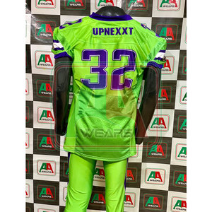 Vêtements de football américain de compression pour 32 équipes avec logo personnalisé ensemble d'uniformes de grande taille sans manches respirants avec broderie par sublimation - Product Image 6