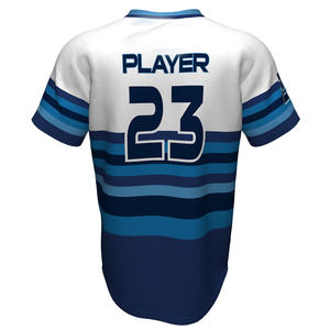 Qualité Respirant Jeunes Adultes Hommes Ras Du Cou Boutonné Personnalisé Sergé Sublimé Maillots De Baseball - Product Image 2