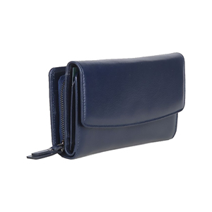 Long Women <b>Purse</b> 2023 Latest Design Genuine Leather Wallet Navy <b>Blue</b> - Product Image 3