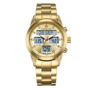 Alazan islamique Alasr musulman Azan temps Alfajr acier inoxydable prière Qibla <span class=keywords><strong>boussole</strong></span> étanche <span class=keywords><strong>Kaaba</strong></span> Led Lcd horloge montres - Product Image 3