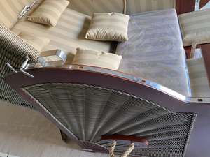 เก้าอี้ชายหาด1 3ที่นั่งสไตล์คลาสสิกคุณภาพพรีเมี่ยมเก้าอี้อาบแดดเฟอร์นิเจอร์กลางแจ้งที่ทันสมัยพร้อมตะกร้าสำหรับโรงแรมและห้างสรรพสินค้าชายหาด - Product Image 3