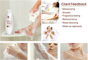 Gel de bain aux herbes de marque privée pour les femmes nettoyant naturel pour le corps blanchissant la peau avec parfum hydratant sentant le lait petits quantité minimale de commande - Product Image 2