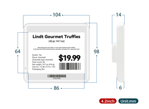 ป้ายราคาอิเล็กทรอนิกส์ SUNY ขนาด 4.2 นิ้ว แบบ E-Paper E-Ink สำหรับชั้นวางสินค้า - Product Image 3