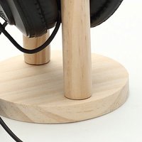 Support pour casque audio en bois écologique, design moderne, pour bureau et maison, dimensions 130x130x280mm, fabriqué au Vietnam, personnalisable