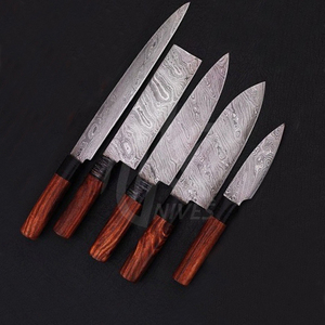 High Quality Custom Made Damascus Steel Chef <b>Knife</b> <b>Set</b> - Product Image 2