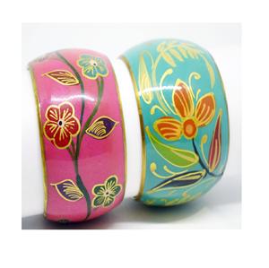 2020 August International fair jewelry Shows antique charm festival colorful bangle for Women Bollywood textured metal bangles - Product Image 4